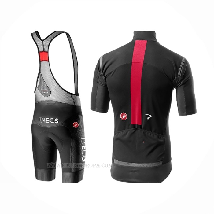 2020 Ropa Ciclismo Ineos Negro Gris Mangas Corta y Culotte Corto